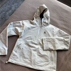 Snowboard/Ski Pullover Jacket - Lightweight Waterproof White Space